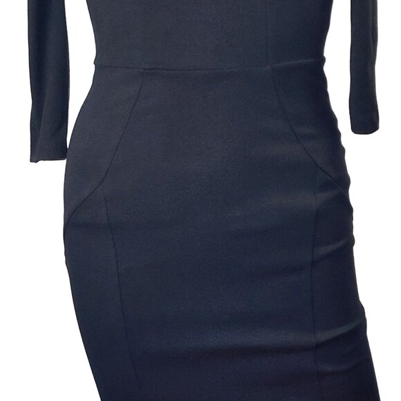 Unique Vintage Black Bodycon Dress XS NWT - Picture 7 of 16